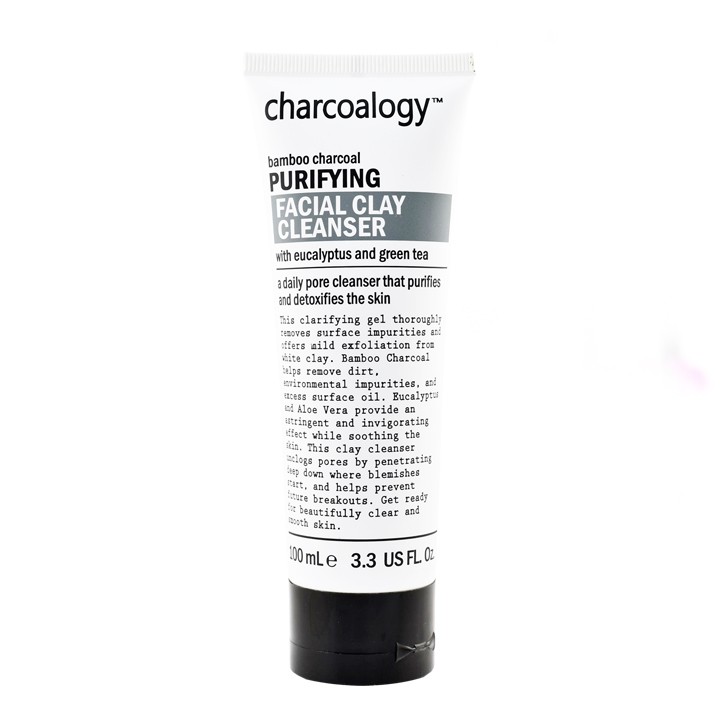 Bamboo Charcoal Purifying Facial Clay Cleanser - Charcoalogy