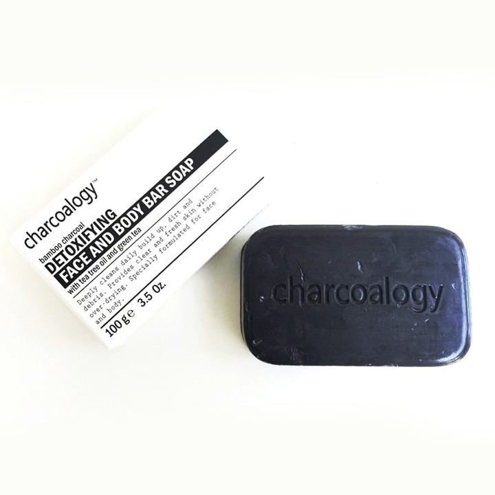 炭化（牌） 竹炭解毒脸部和身体洁肤皂 - Charcoalogy