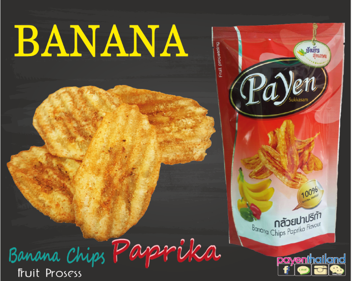 Banana Chips Paprika Flavour - Payen 70g