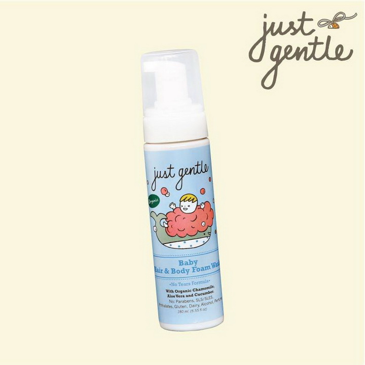 婴儿头发和身体泡沫洗 - Just gentle 180毫升
