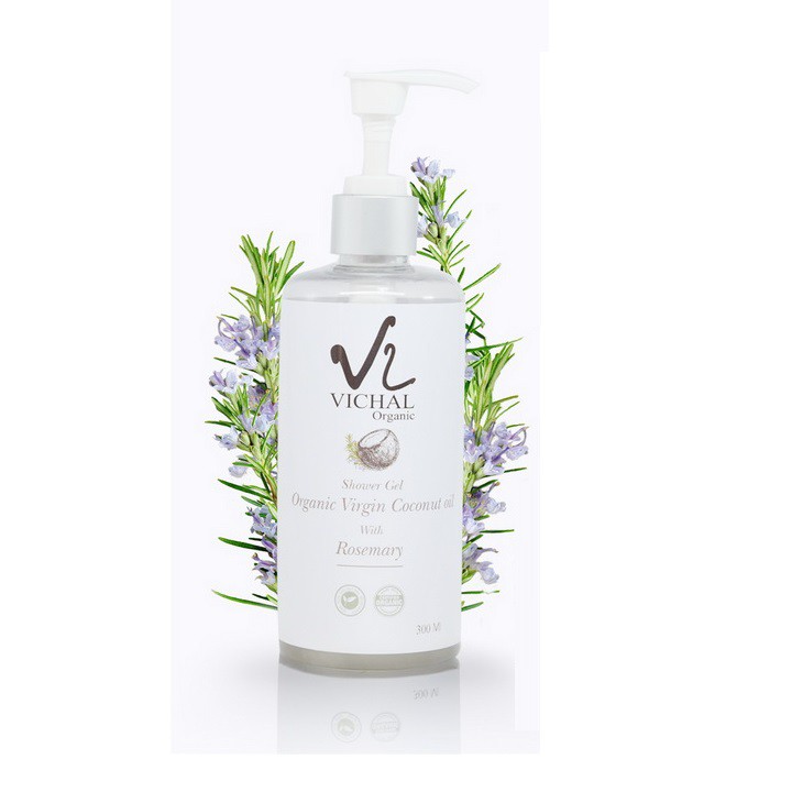 有机椰子油和迷迭香沐浴露- Vichal Organic 200 毫升
