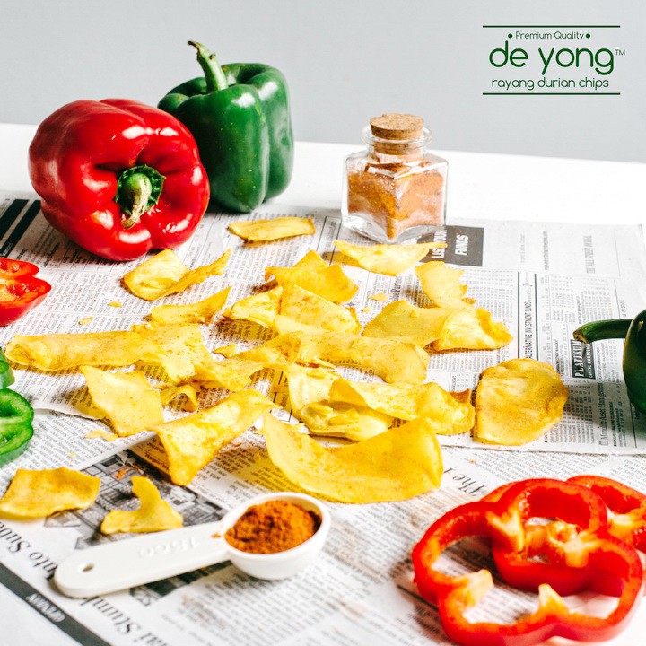 Premium Paprika Durian Chip Size M - Deyong 250g
