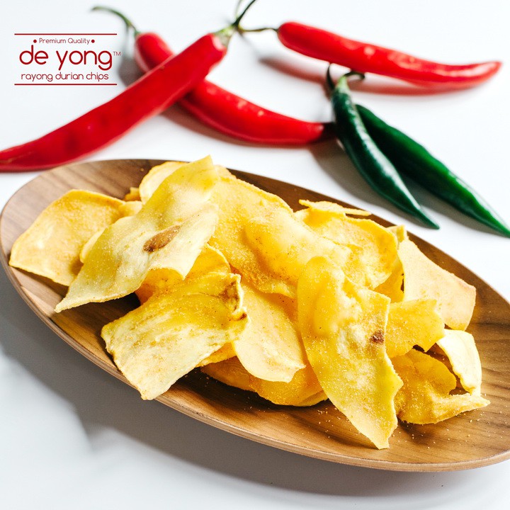Premium Hot Chilli Durian Chip Size L – Deyong 350g