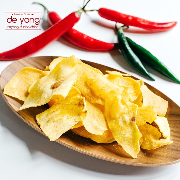 Premium Hot Chilli Durian Chip Size M – Deyong 250g