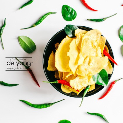 Premium Tom Yum Durian Chip Size L – Deyong 350g
