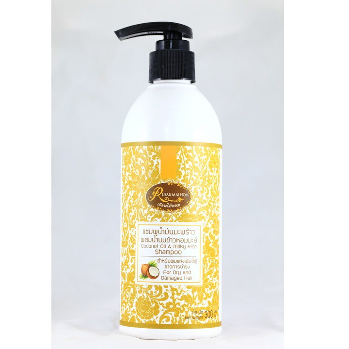 Coconut Oil & Milky Rice Shampoo - Ruean Mai Hom 300ml