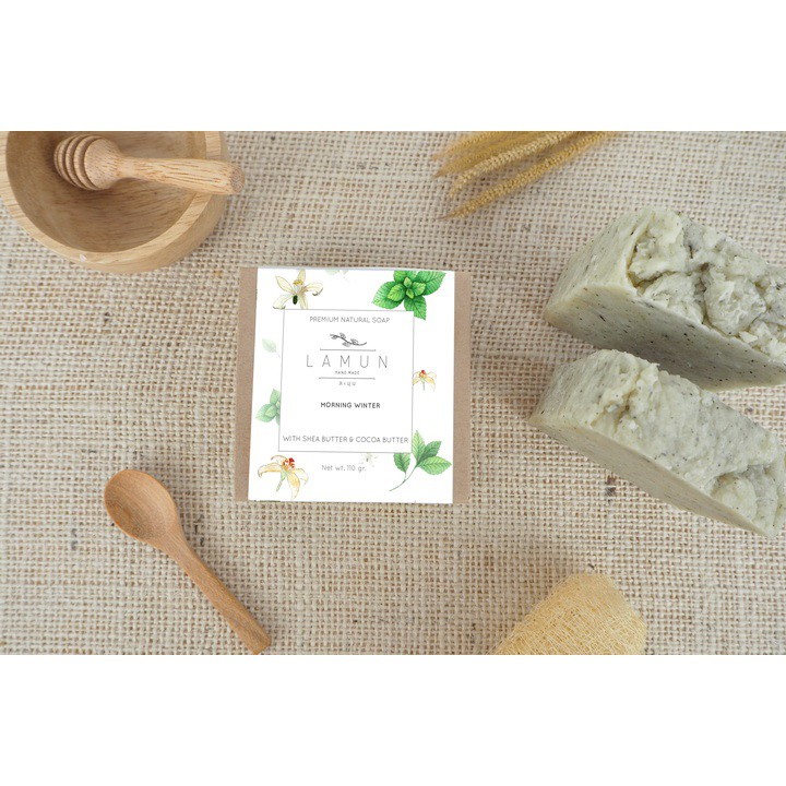 Premium Natural Soap (Morning Winter) - Lamun Handmade 110g