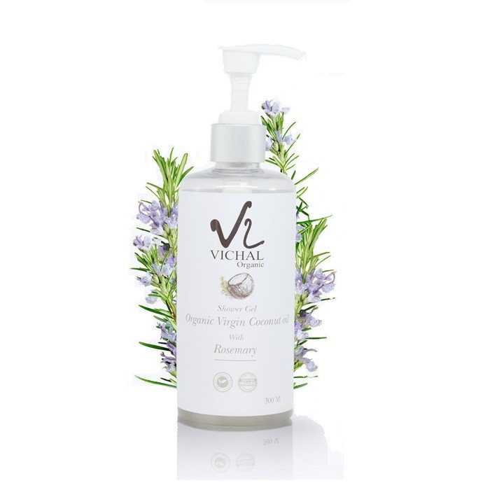 润肤乳液 (有机处女椰子油 + 迷迭香) - Vichal Organic 300毫升