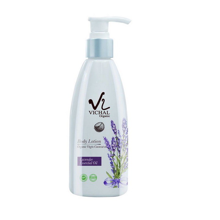 Body Lotion Organic Virgin Coconut Oil & Lavender - Vichal Organic 300ml