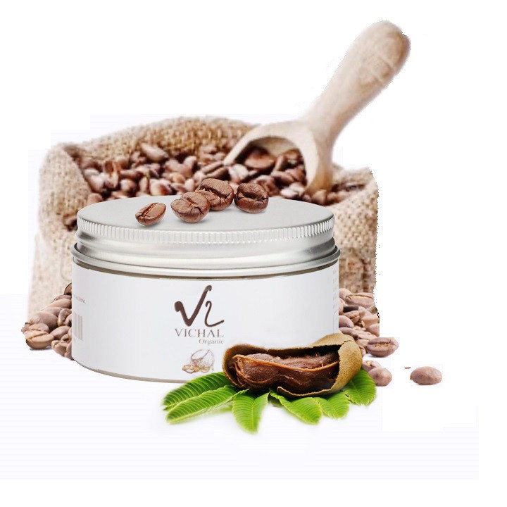咖啡磨砂式(去角質) 罗望子树 + 有机处女椰子油 - Vichal Organic 100毫升