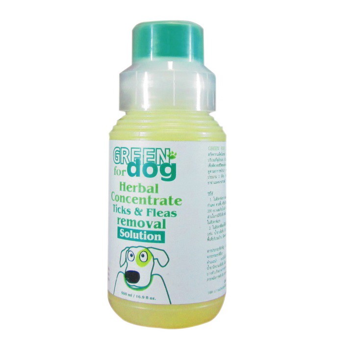 Herbal Concentrate Ticks And Fleas Removal Solution - Green for dog 500ml