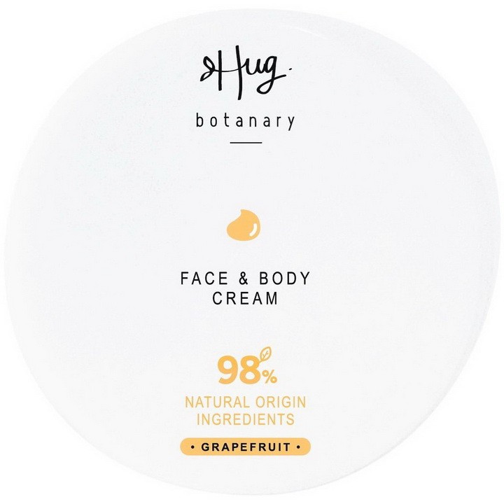 Face & Body Cream (Grapefruit) - Hug Botanary 200ml