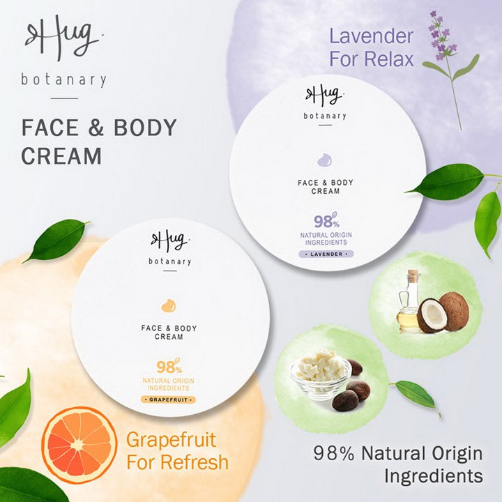 Face & Body Cream (Lavender) - Hug Botanary 200ml