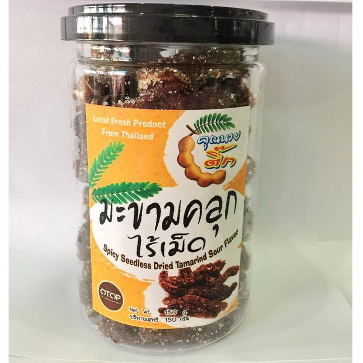Spicy Seedless Dried Tamarind Sour Flavor - Madam Tik 150g